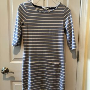 Light Blue and White striped Boden Tunic